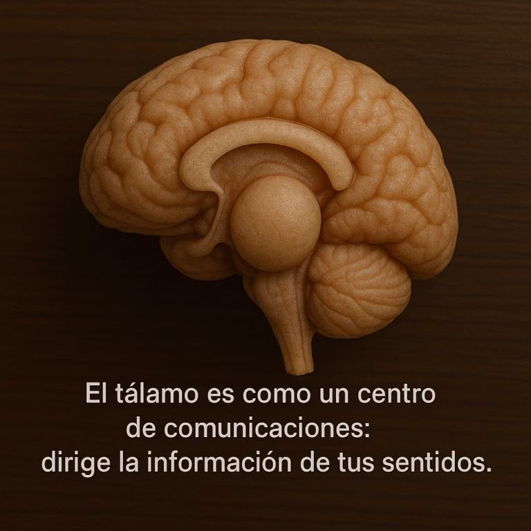 El tálamo es como un centro de comunicaciones dirige la información de tus sentidos